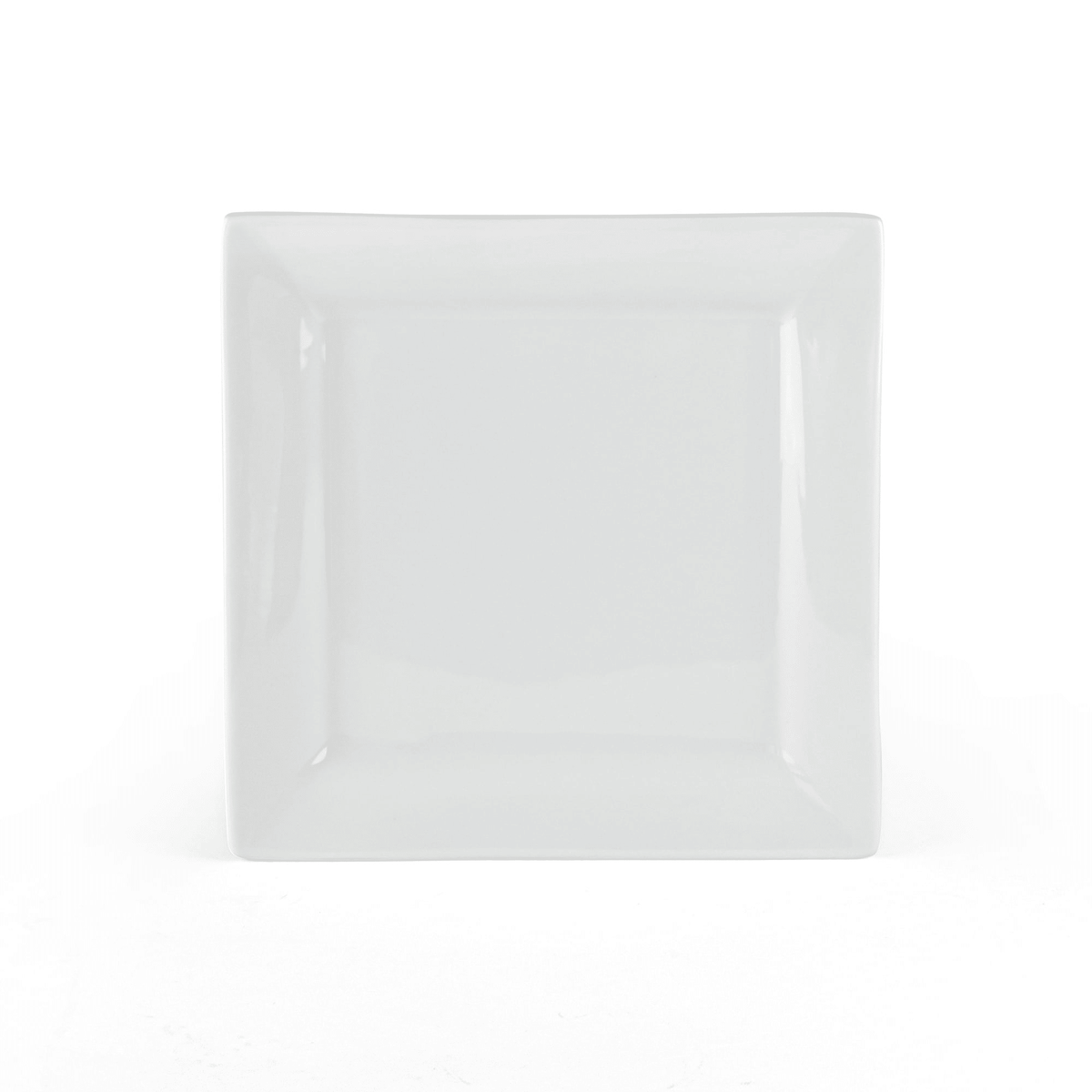 Square Porcelain Dinner Plates, White, Set of 6