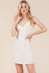 New Summer Lace Detail Adjustable Strap Mini Cami Dress For Women Feminine and Elegant Lace-Detail Cami Dress with Adjustable Straps