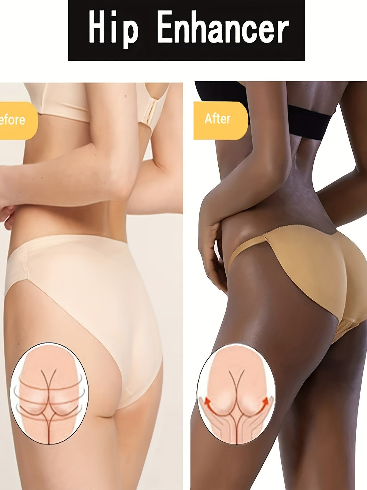 Invisible Boost Fake Butt Lifting Bikini Panties for Women – Ultra-Thin Breathable and Seamless Women's Lingerie for Natural Enhancement and All-Day Comfort
