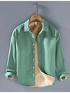 Men's Plus Size Button Up Long Sleeve Shirt