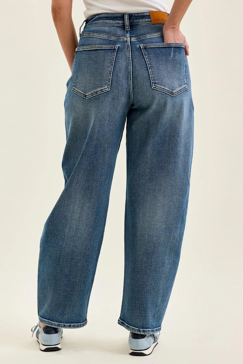 Judy Blue High Waist R.m. "Marlow" Arc Dk Time Weathered Indigo Jeans
