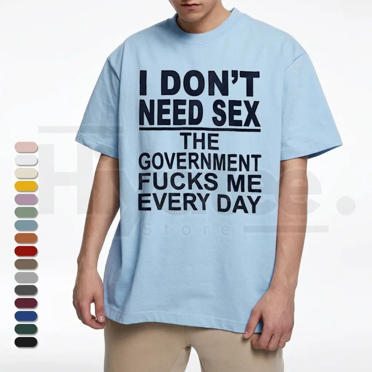 "Government Fk Me Every Day" – Funny Sarcastic Political Graphic Top