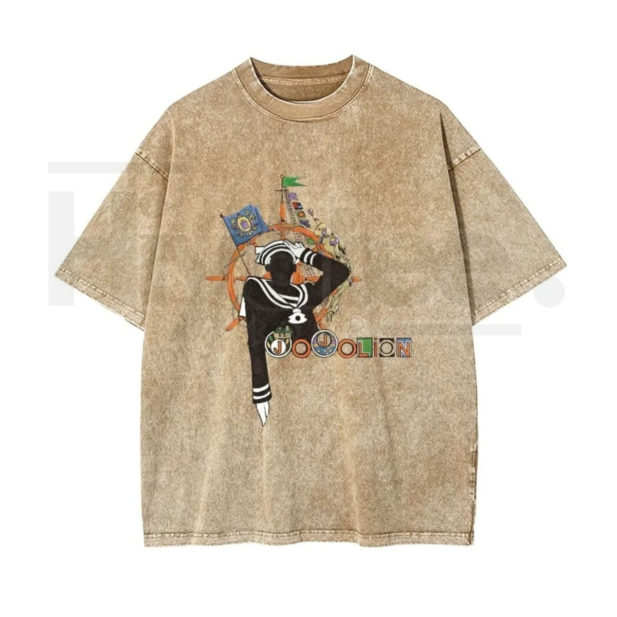 Josuke Higashikata Retro Wash T-Shirt – Anime Inspired Cotton Graphic Tee