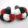 New SeasonSummer Women Slippers Faux Fur Slides For Women Fluffy Slippers House Shoes Woman Slippers Open Toe Fuzzy Fur Slippers Girls Fluffy House Slides Outdoor Indoor Slippers