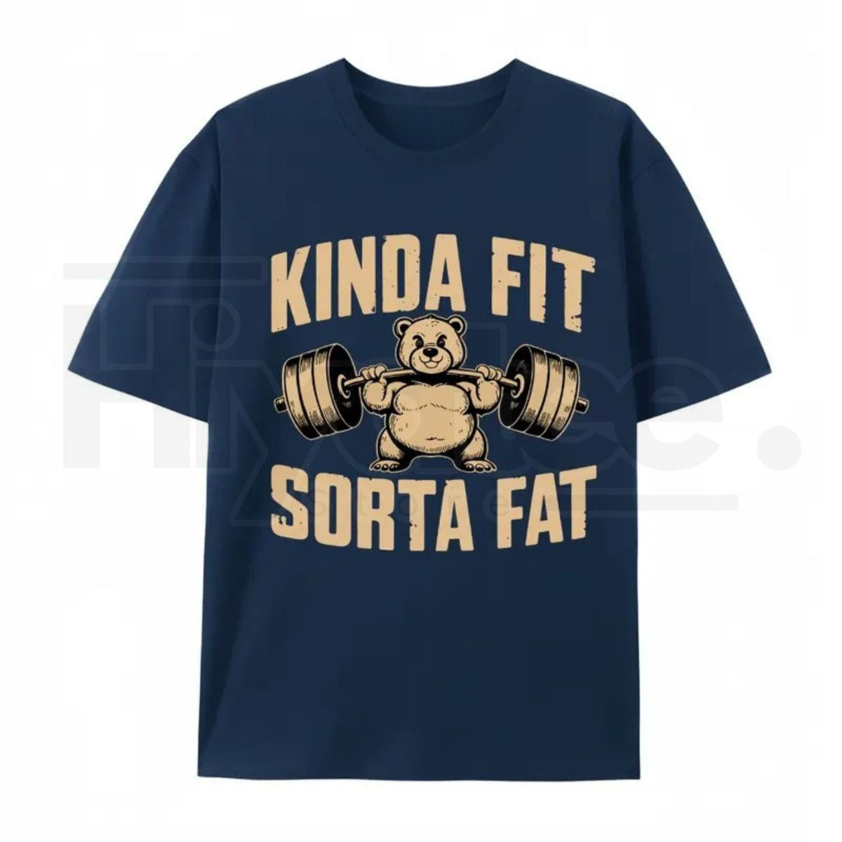 "Weightlifting Bear" – Funny Heavyweight Oversized Gym Graphic Top