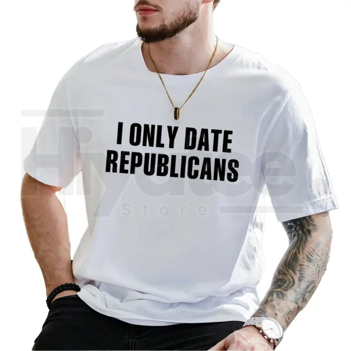 "I Only Date Republicans" – Funny Political Sarcastic Graphic Top