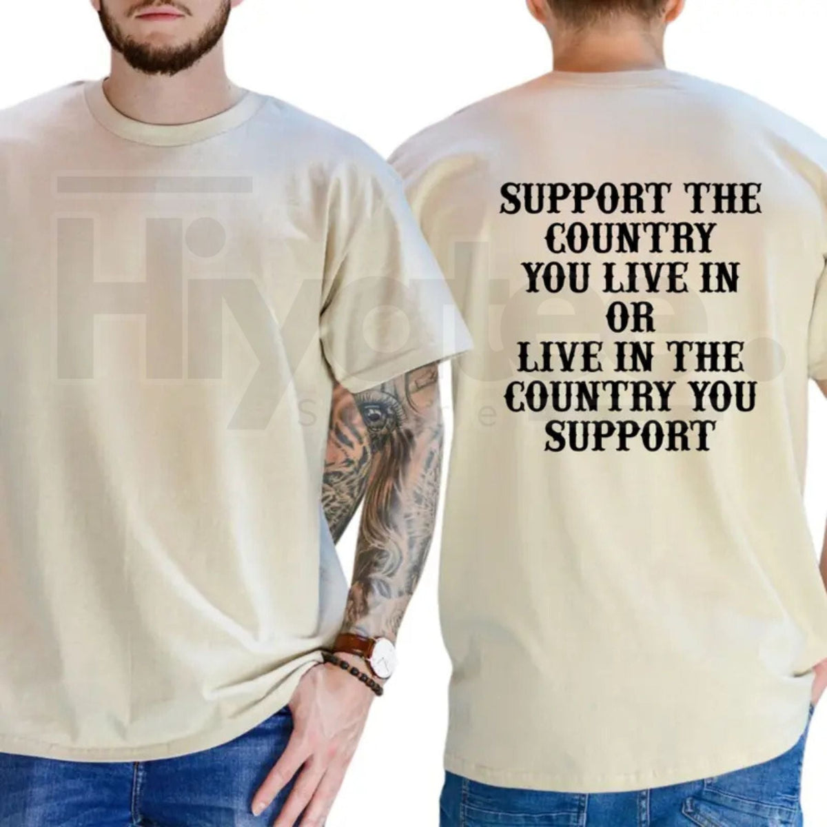 "Support The Country You Live In" – Patriotic Unisex Graphic Top