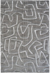 Nina Callie Gray and Ivory Recycled Polyester Area Rug