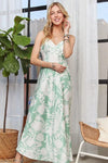 ADORA Print Spaghetti Strap Maxi Dress