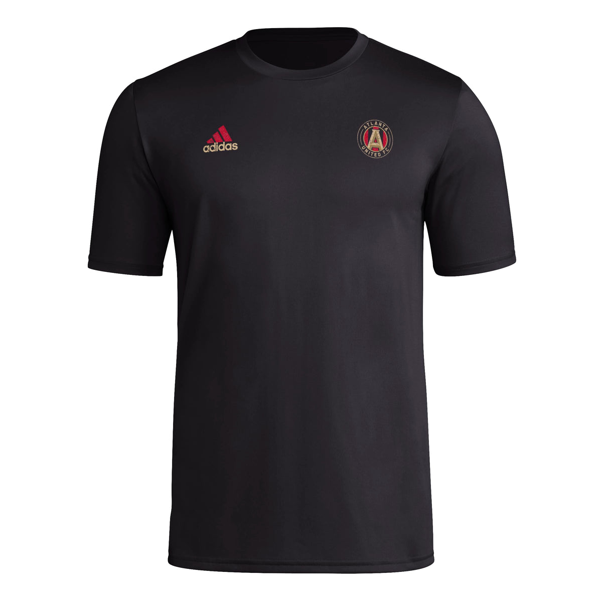 adidas Mens FC Short Sleeve Pre-Game T-Shirt Black/Atlanta United Medium