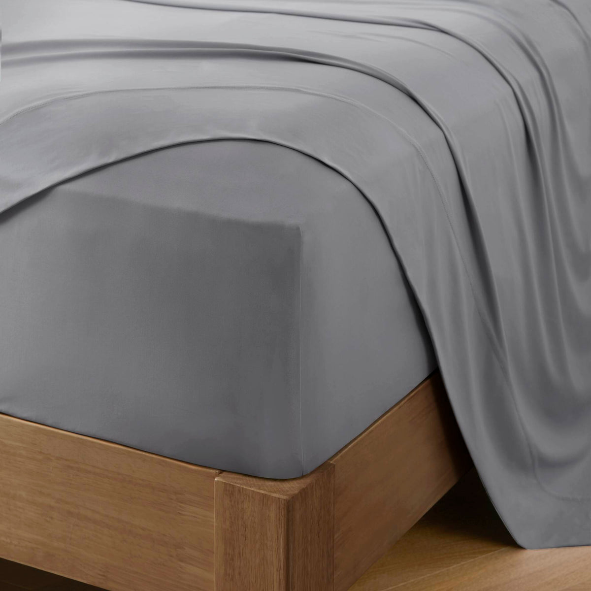 4-Piece King Stretch Jersey Sheet Set,Grey