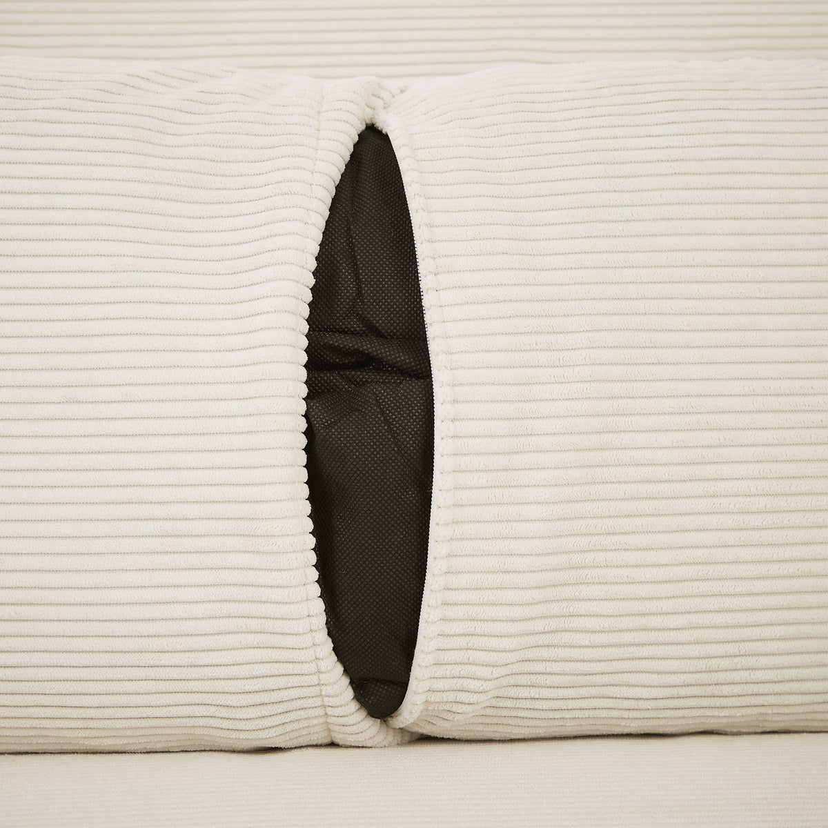 Modern Convertible Pull-out Sofa Bed with USB Ports and Pillows, Beige Corduroy, 57.48 inches