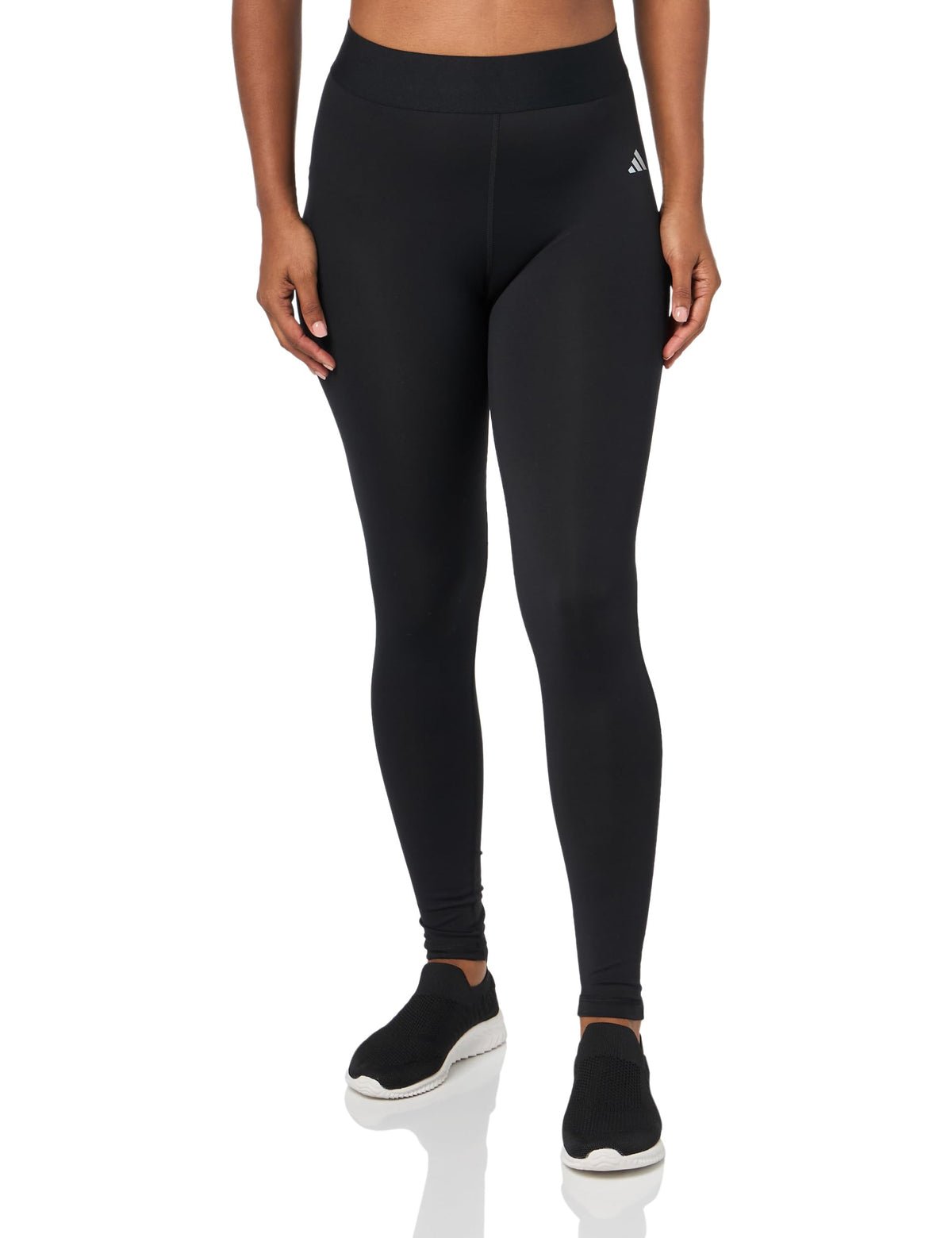 adidas Womens Tall Size Techfit Soccer Long Tights Black