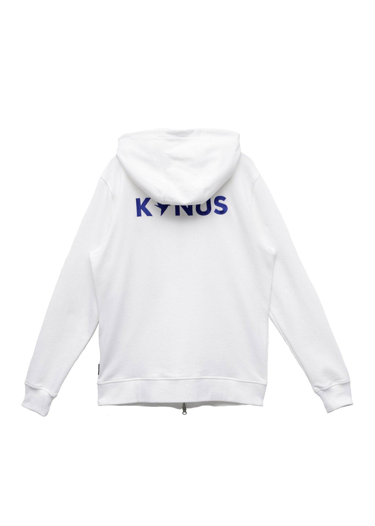 Konus Men's Pocket Zip up Hoodie in White