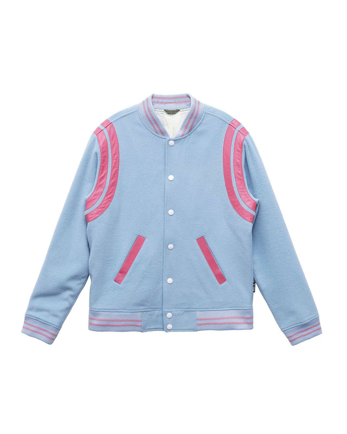 Konus Men's Wool Blend Varsity Jacket in Blue