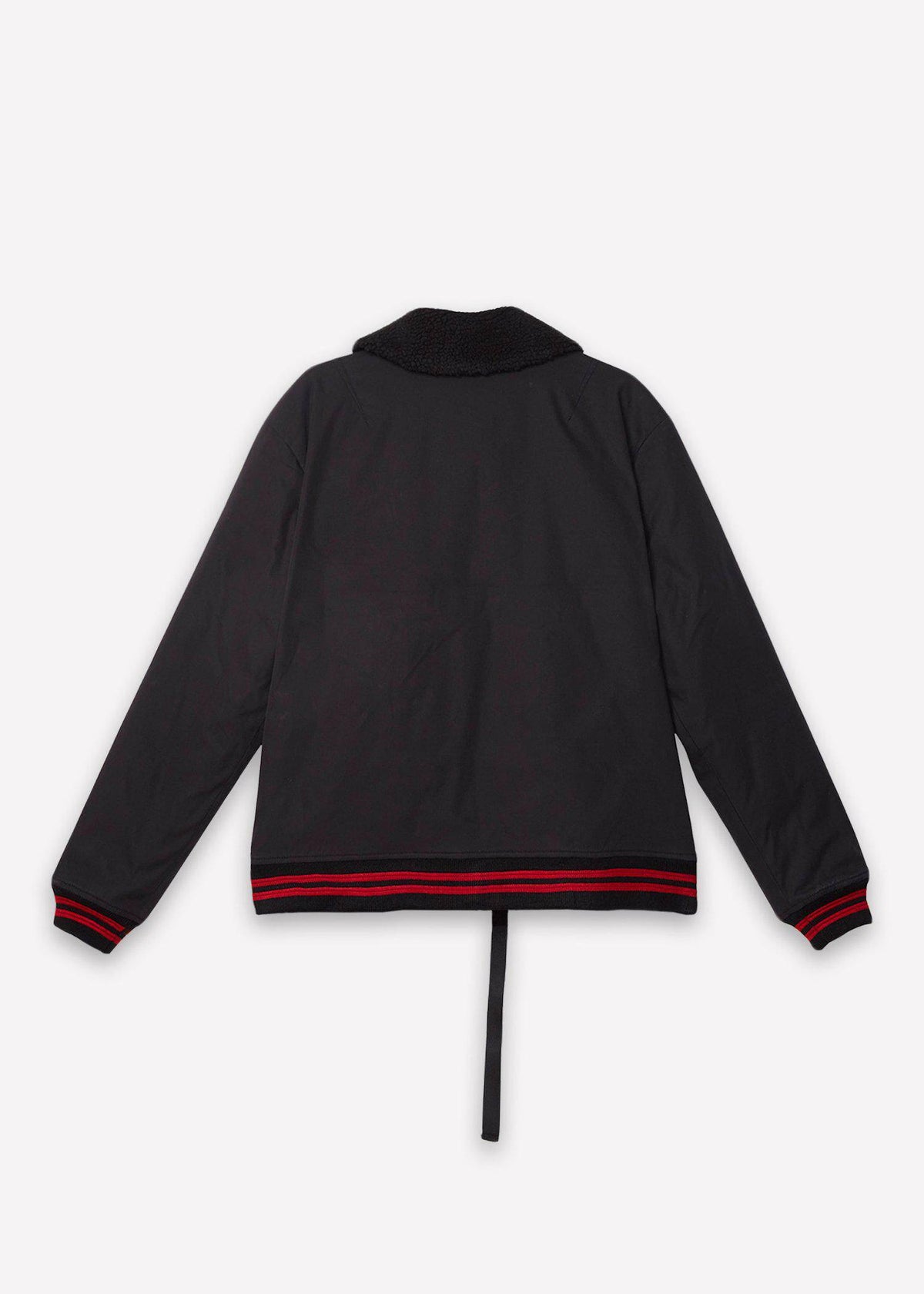 Konus Men's Sherpa Collar MA2 Jacket in Black