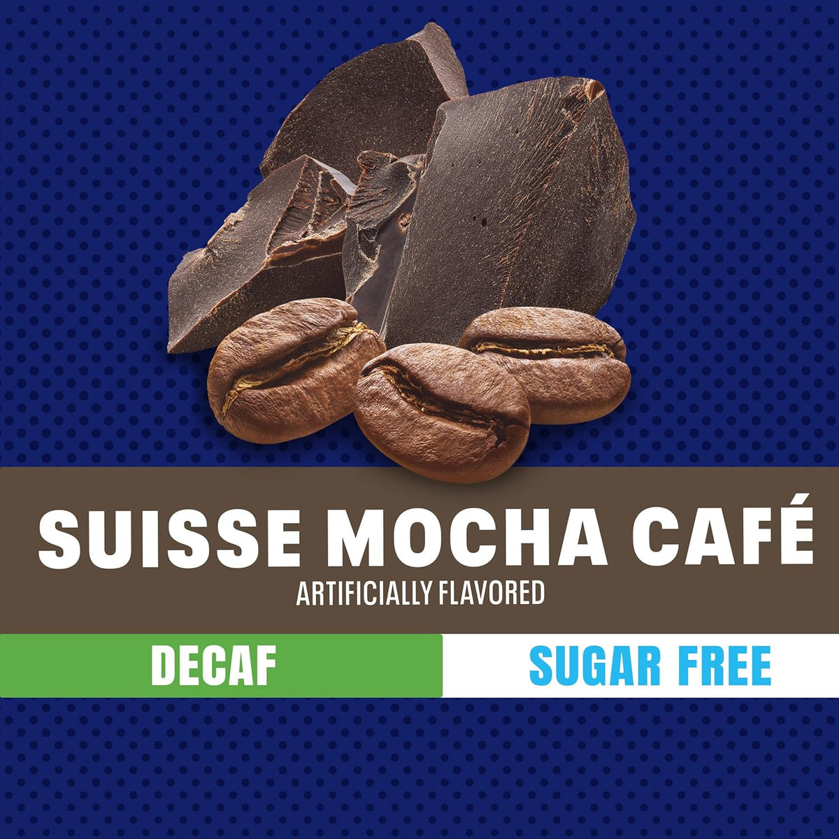 Maxwell House Instant Cafe-Style Beverage Mix, Decaf and Sugar Free, Easy to Prepare, 1 Canister, for Quick Morning Coffee or Afternoon Treat, Suisse Mocha Cafe, Kosher Dairy, 4.4 oz