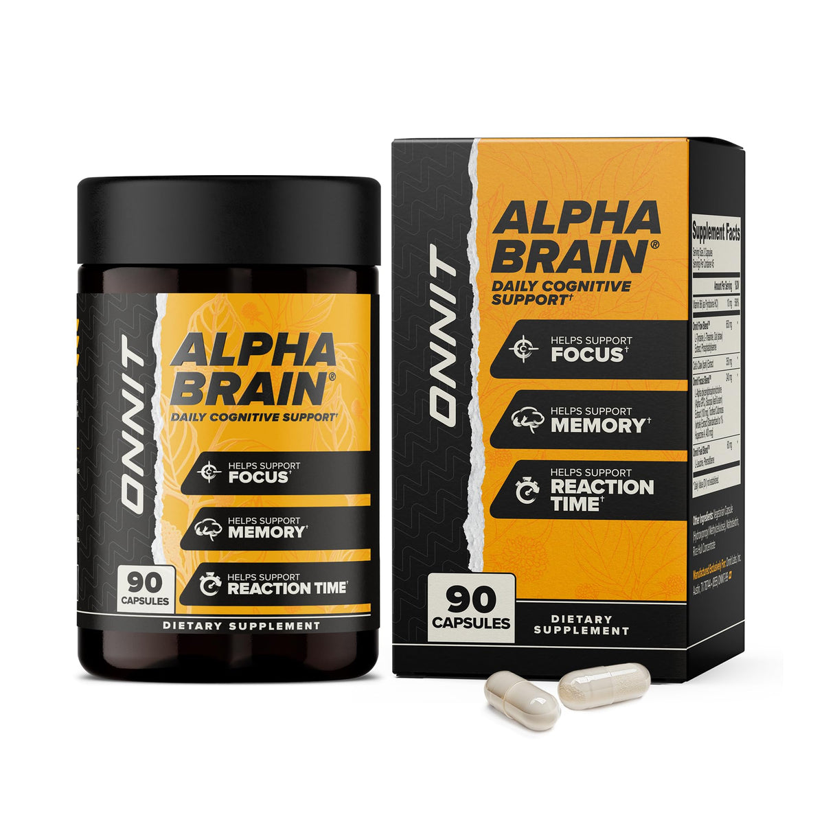 Alpha BRAIN® Cognitive support, including memory, focus & mental processing speed (90 Count)