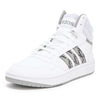 adidas Mens Hoops 3.0 Mid Top Basketball Sneaker White/Grey/Solid Grey 9.5