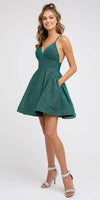 CLEARANCE - Juliet 850 Short V-Neck A-Line Dress with Pockets (Size Small)