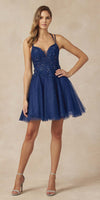 Juliet 864 Leaf Lace Embroidered Bodice Glitter Tulle Dress