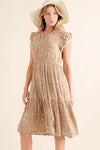 And The Why Boho Printed Tiered Maxi Dress