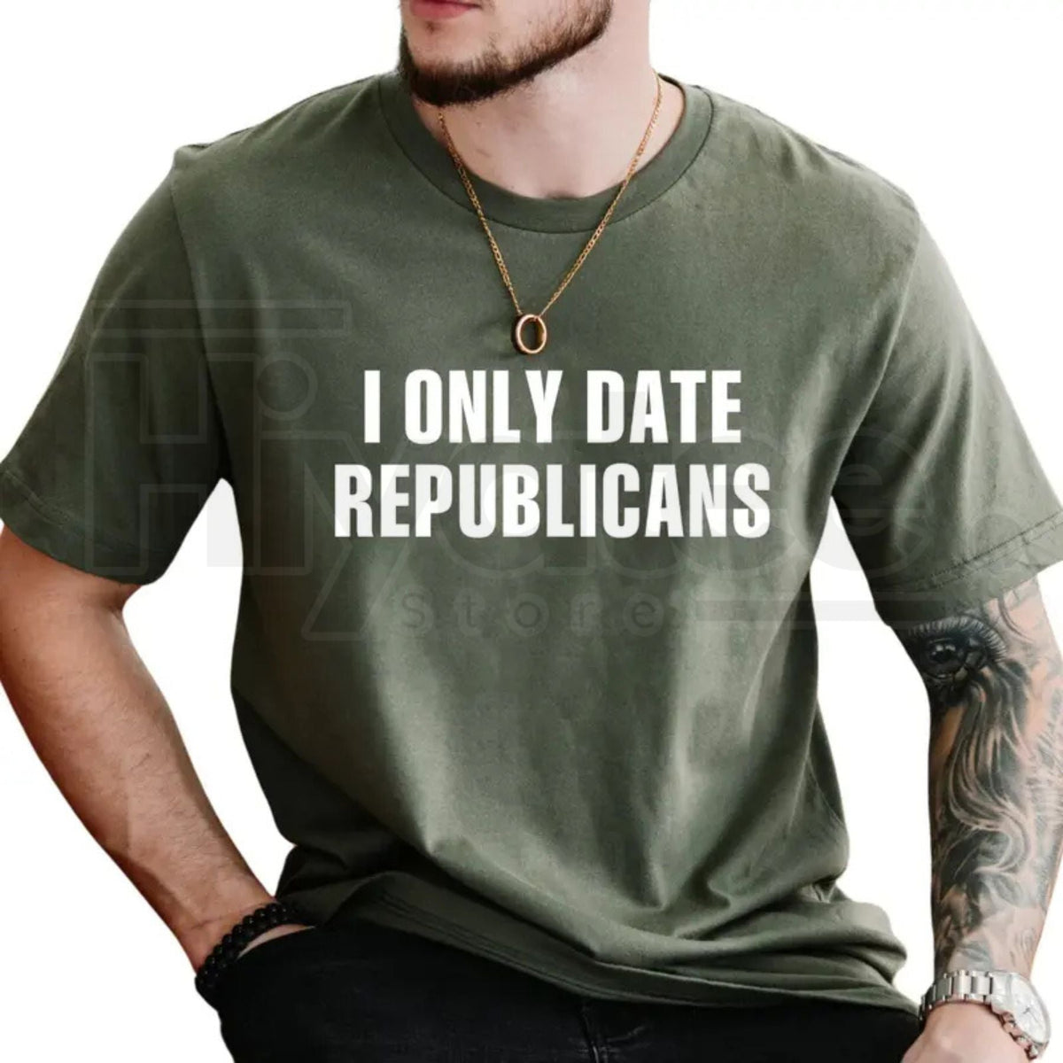 "I Only Date Republicans" – Funny Political Sarcastic Graphic Top