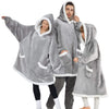 Modern Oversized Hoodie Blanket With Sleeves Sweatshirt Woman Fleece Hoody Women Pocket Female Hooded Oversized Hoodie Blanket Fleece Warm Cozy Blanket for Women One Size Fits All Men Women