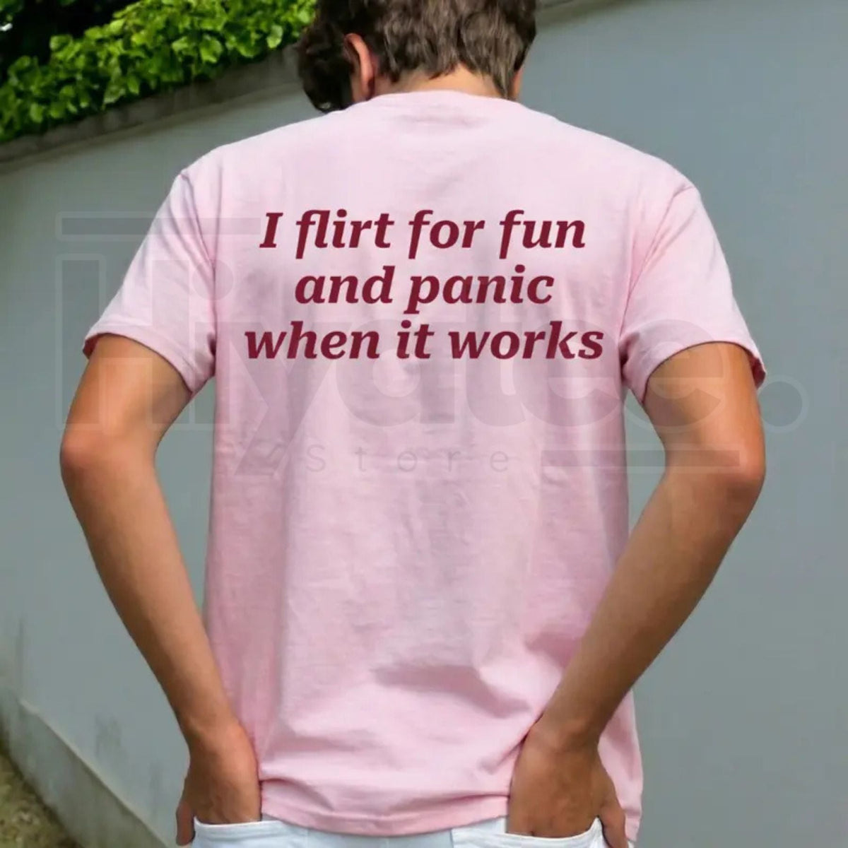 "I Flirt For Fun And Panic When It Works" Statement
