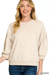 Zenana Scuba Dolman Sleeve Sweatshirt