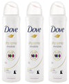Dove Antiperspirant Dry Spray - Invisible - Clear Finish - 3.8 OZ (107 g) Per Can - Pack of 3 Cans