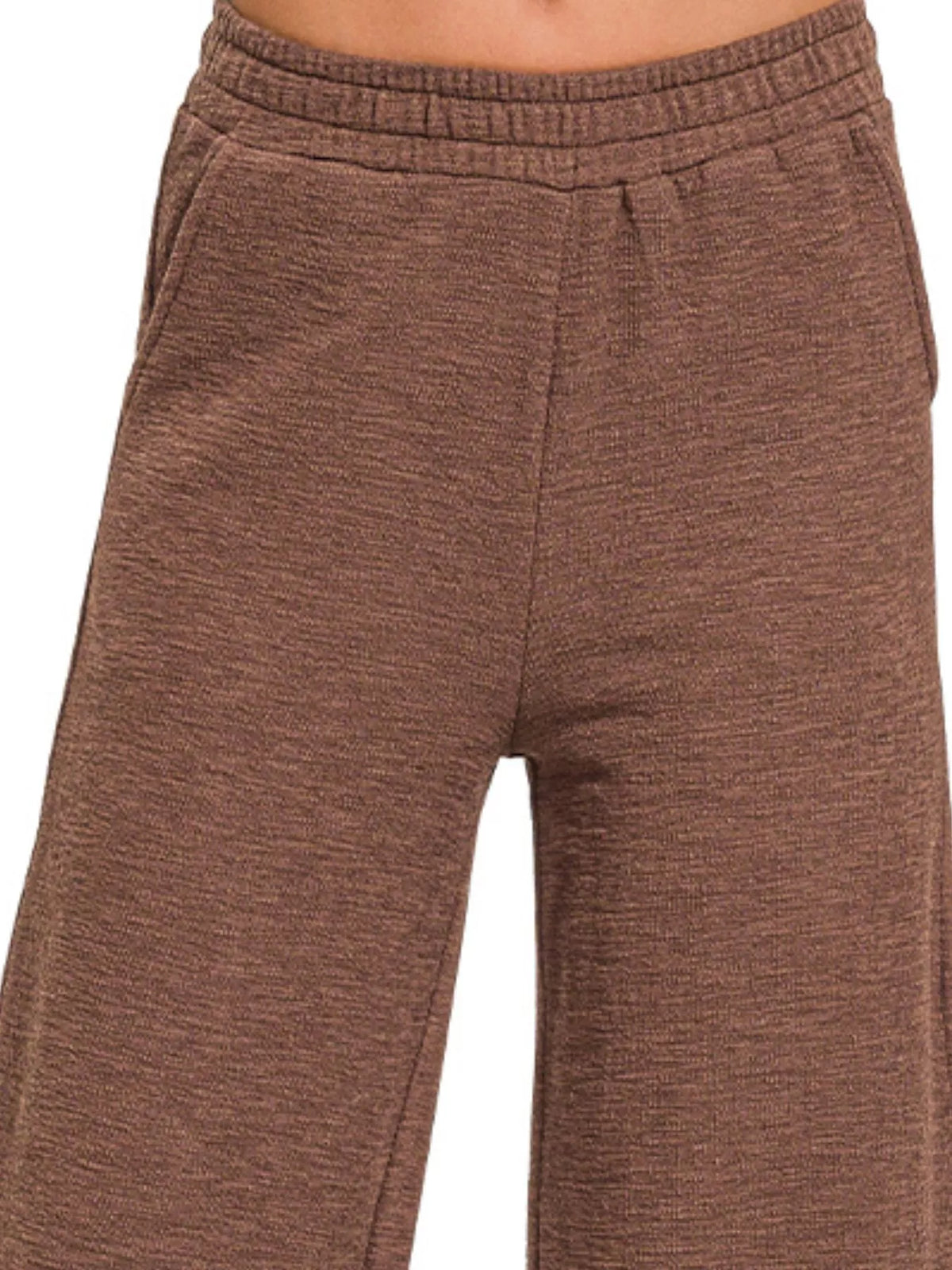 Zenana Cotton Slub Wide Leg Pants