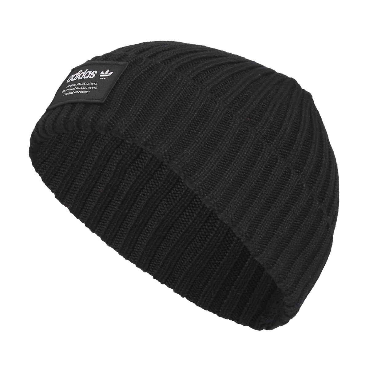 adidas Originals Rib Cuff Fold Beanie Black/White 23 one_Size