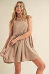Round Neck Mini Tank Dress For Women–Comfortable, Versatile & Perfect for Casual or Dressy Occasions