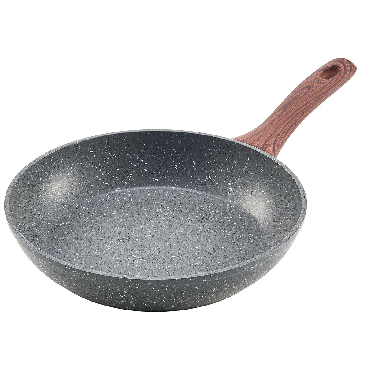 3 Piece Frying Pan Aluminum Skillet Set 9.5 11 12 in Nonstick Pre-Seasoned Grey