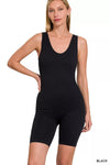 Zenana Ribbed Seamless Sports Romper