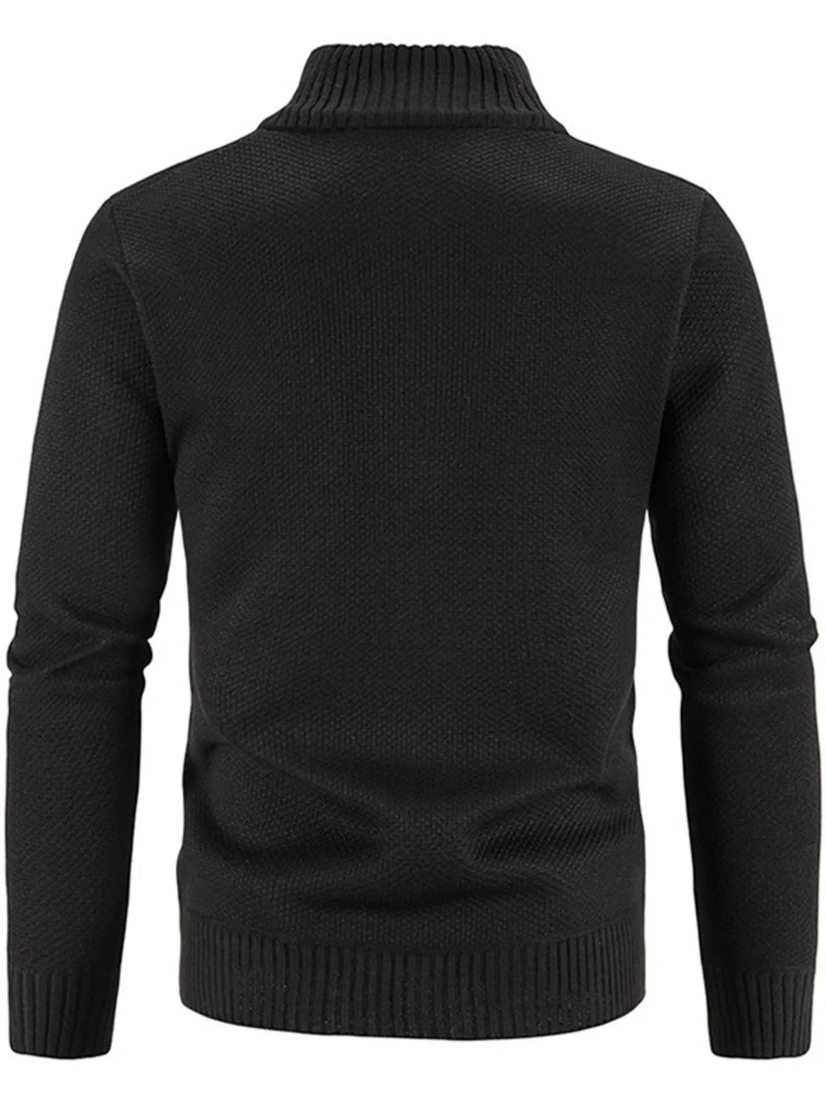 Men's Plus Size Zip-Up Long Sleeve Cardigan