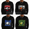 90s All Team Football Sweatshirt – Vintage 1960s Retro Fan Crewneck