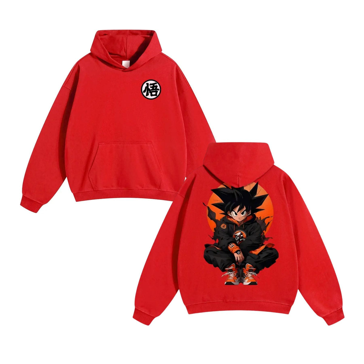 90s Retro Dragon Ball Z Hoodie – Unisex Anime Pullover, DBZ Streetwear, Nostalgic Gift for Him or Her