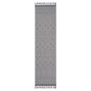 NAAR Guros Collection 2X8 Grey / White / Geometric Indoor / Outdoor Runner Rug
