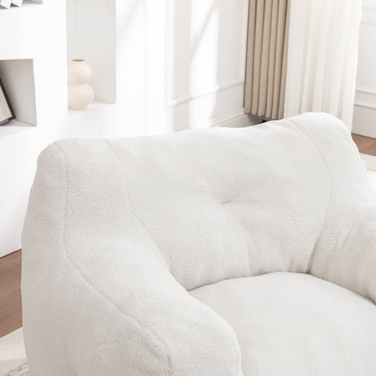 Bean Bag Chair, Bean Bag Sofa Chair with Armrests Stuffed High-Density Foam, Lazy Sofa Comfy Chairs BeanBag Chair for Adults in Living Room,Bedroom Reading