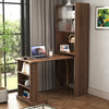 Folding Desk with Storage, Space-Saving Foldable Computer Desk for Small Spaces, Writing Study Table for Home Office, Bedroom, Dorm, Apartment