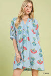 Umgee Abstract Print Mini Dress