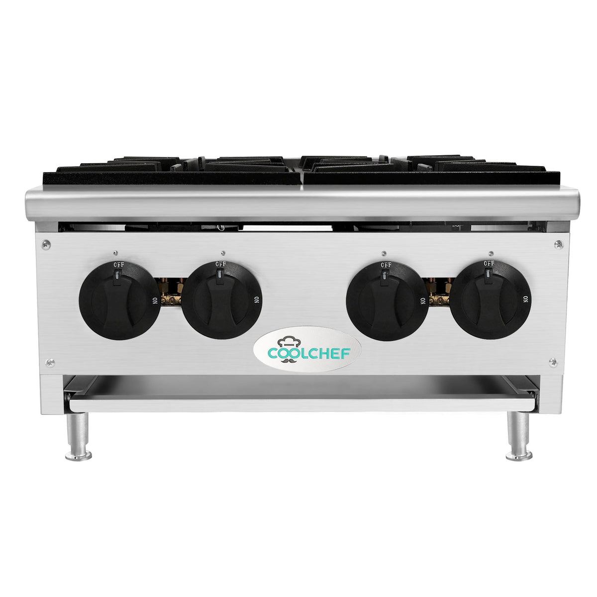100,000 BTU Commercial Gas Hot Plate 4 Burner NG LP