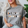 Cat Lovers Farm Animal Illustration Breeds And Cat Portraits Art Comfort Colors Tee