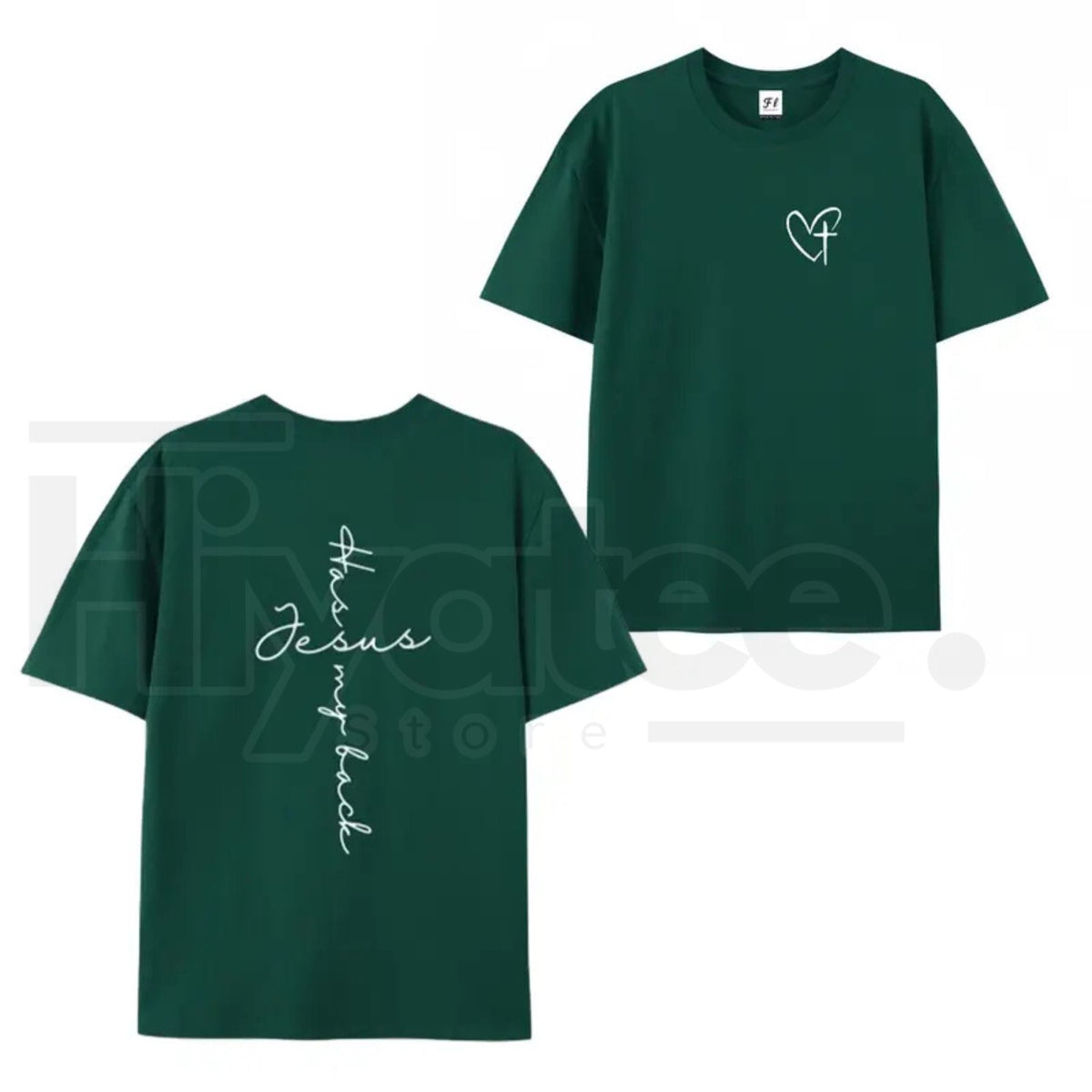 "Jesus Has My Back" Graphic Print Tee – Inspirational Christian Faith T-Shirt