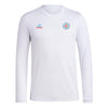 adidas Mens Long Sleeve Pre-Game T-Shirt White/Chicago Fire XX-Large