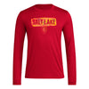 adidas Mens Long Sleeve Pre-Game T-Shirt Team Victory Red/Real Salt Lake X-Small