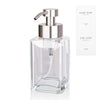 Foaming Soap Dispenser with Stainless Steel Pump 12oz Refillable Glass Liquid Dish Soap Bottles for Bathroom Kitchen Sink Home Decor