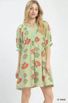 Umgee Abstract Print Mini Dress